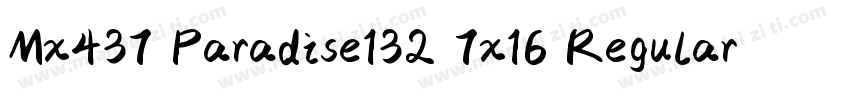 Mx437 Paradise132 7x16 Regular字体转换